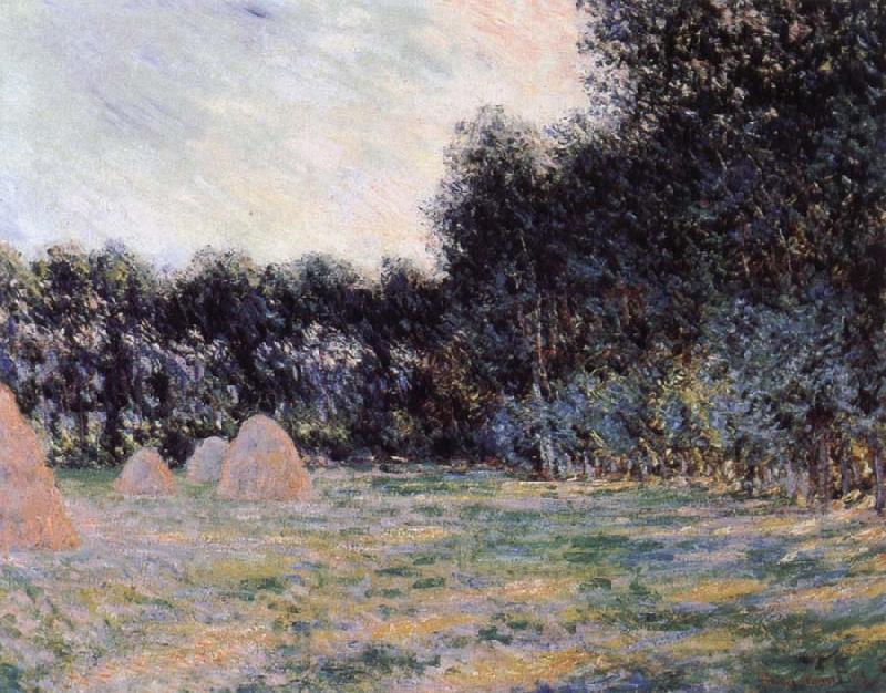 Claude Monet Field with Haystacks at Giverny oil painting picture